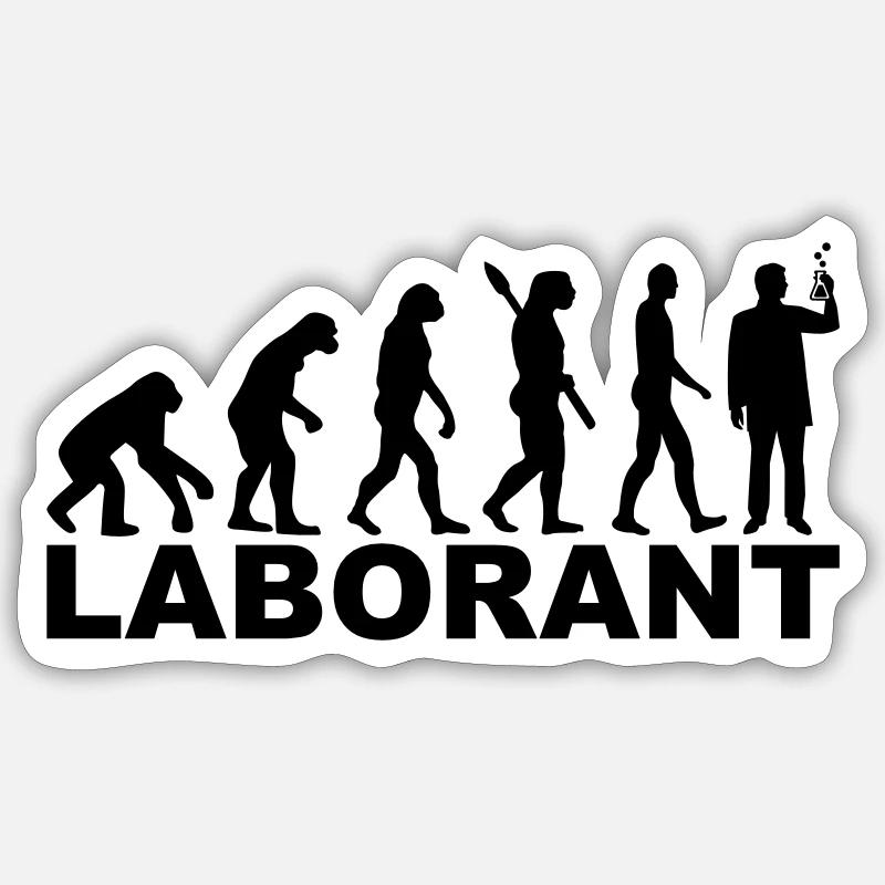 Laborant - Sticker Größe S (10 x 10 cm) - Mattweiß