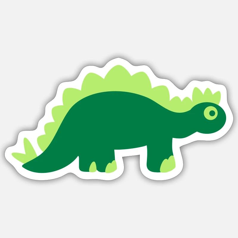 dinosaure - Sticker taille S (10 x 10 cm) - blanc mat