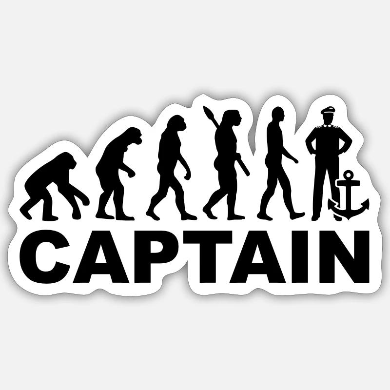Captain - Sticker size S (10 x 10 cm) - white matte