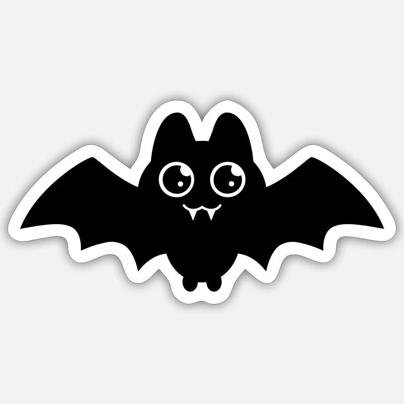 Bat - Sticker size S (10 x 10 cm) - white matte