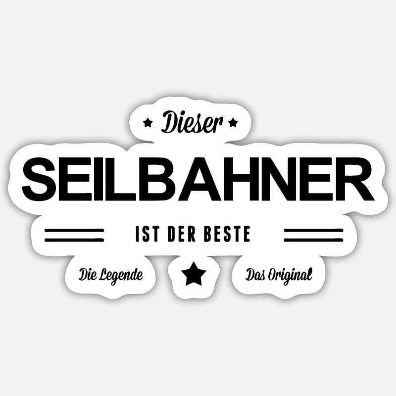 Bester Seilbahner Sticker Größe S (10 x 10 cm)