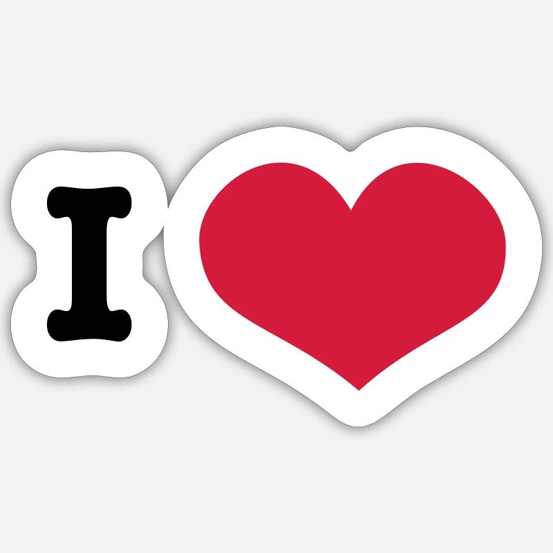 I heart ... (insert own text) Sticker size S (10 x 10 cm)