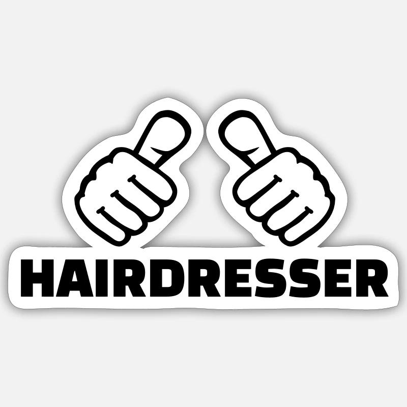 Friseur Sticker Größe S (10 x 10 cm)