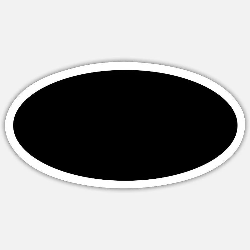 Oval Hintergrund - Sticker Größe S (10 x 10 cm) - Mattweiß