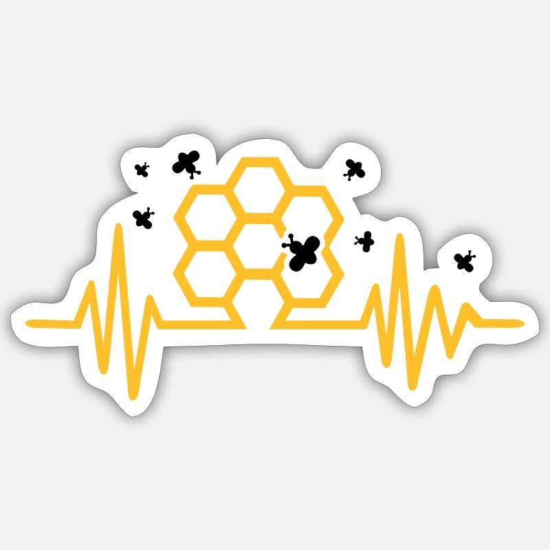 Apiculteur - Sticker taille S (10 x 10 cm) - blanc mat