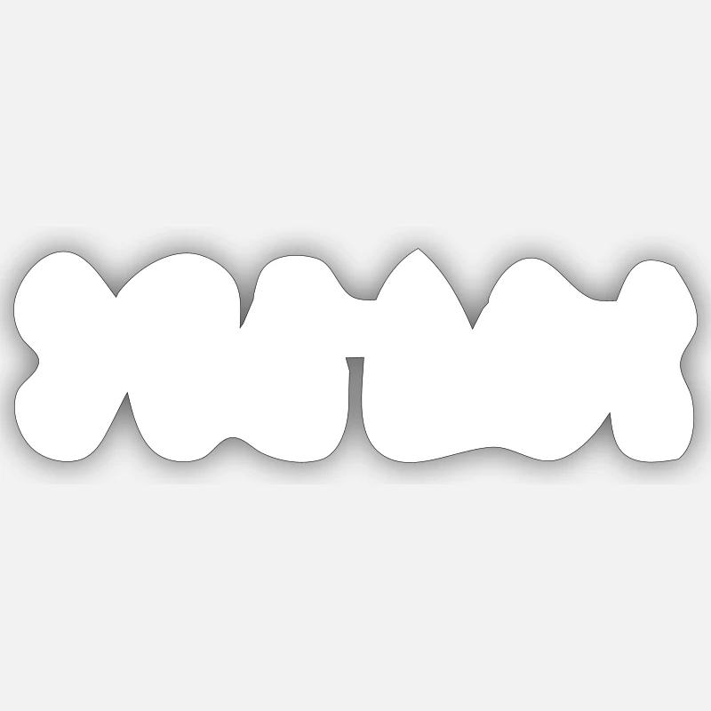 chessmen - Sticker taille S (10 x 10 cm) - blanc mat