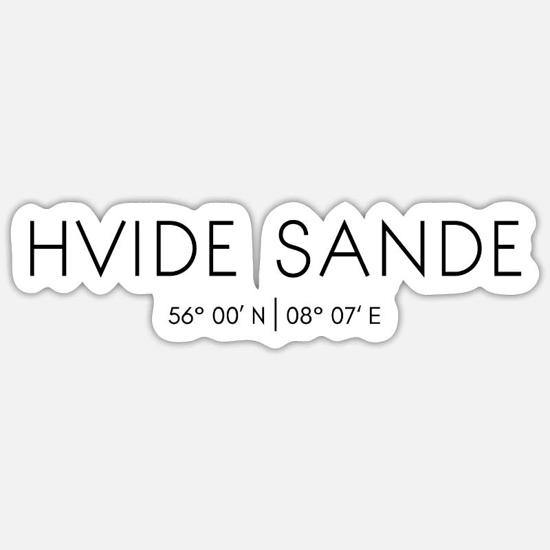 Hvide Sande, Danemark - Sticker taille S (10 x 10 cm) - blanc mat