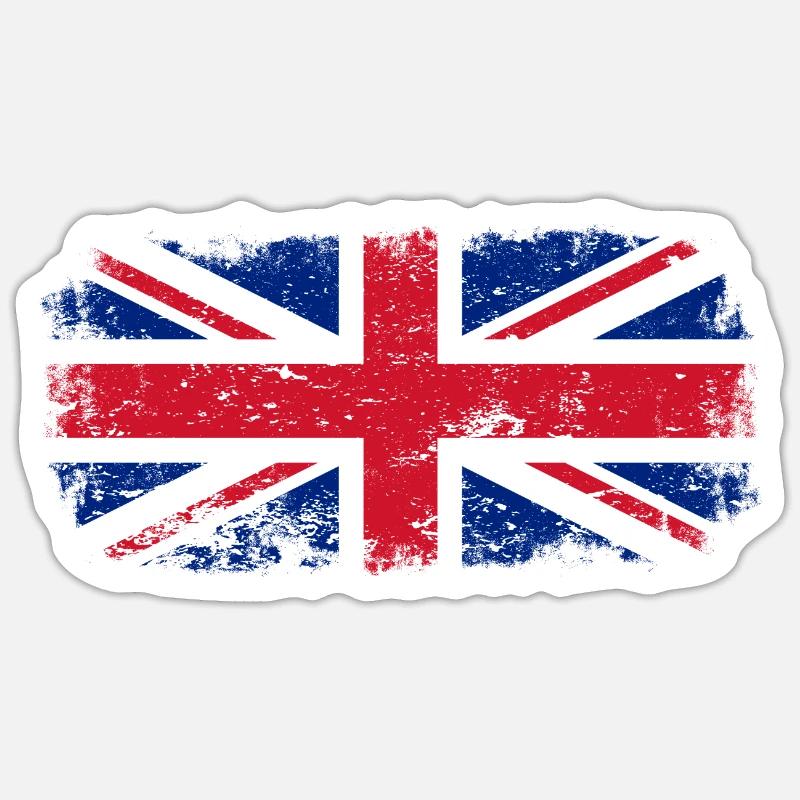 Drapeau du Royaume-Uni Sticker taille S (10 x 10 cm)