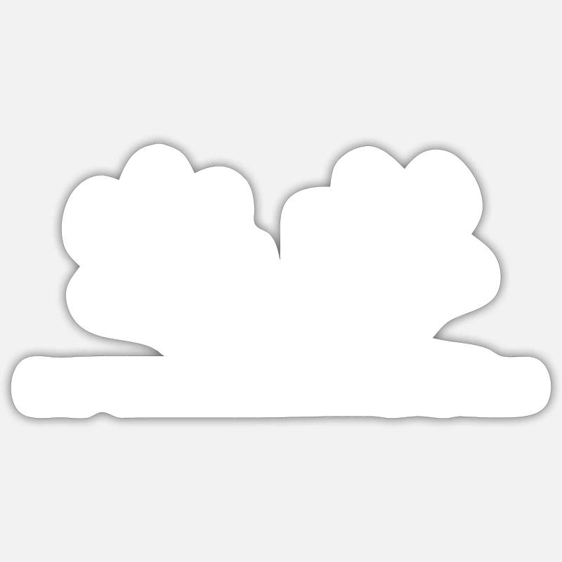 my therapist has paws white - Sticker taille S (10 x 10 cm) - blanc mat