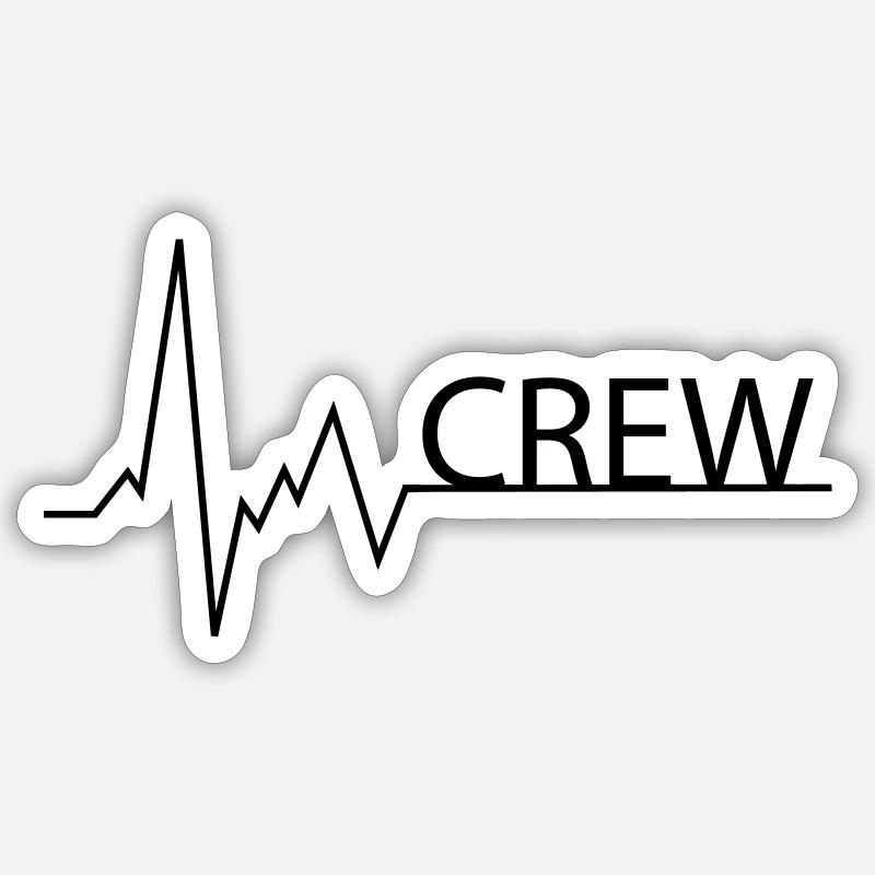 crew - Sticker Größe S (10 x 10 cm) - Mattweiß