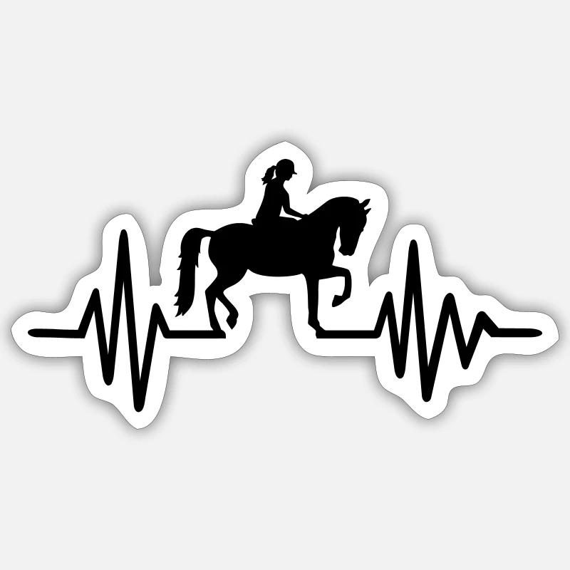 Riding - Sticker size S (10 x 10 cm) - white matte