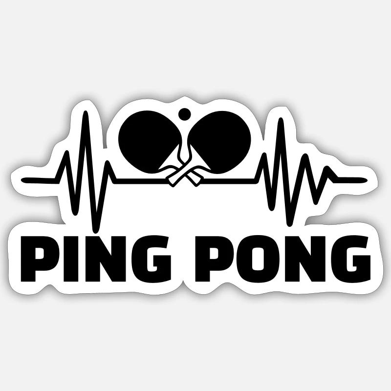 Ping-pong Sticker size S (10 x 10 cm)