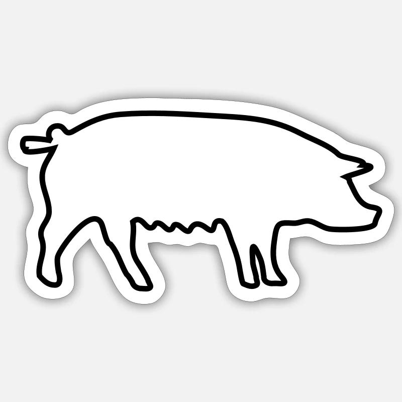 cochon Sticker taille S (10 x 10 cm)