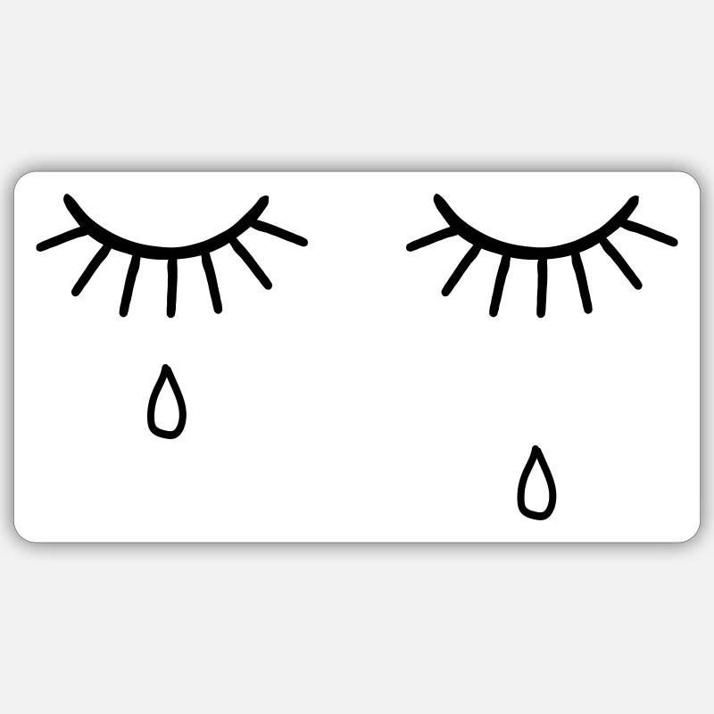 SAD - Sticker size S (10 x 10 cm) - white matte