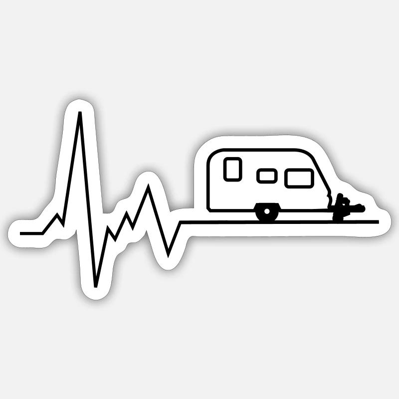 trailer - Sticker size S (10 x 10 cm) - white matte
