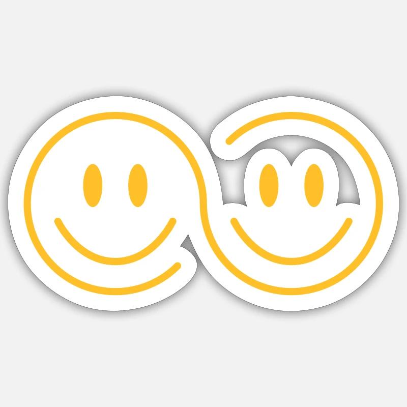 Zwillinge oder beste Freunde - Sticker Größe S (10 x 10 cm) - Mattweiß