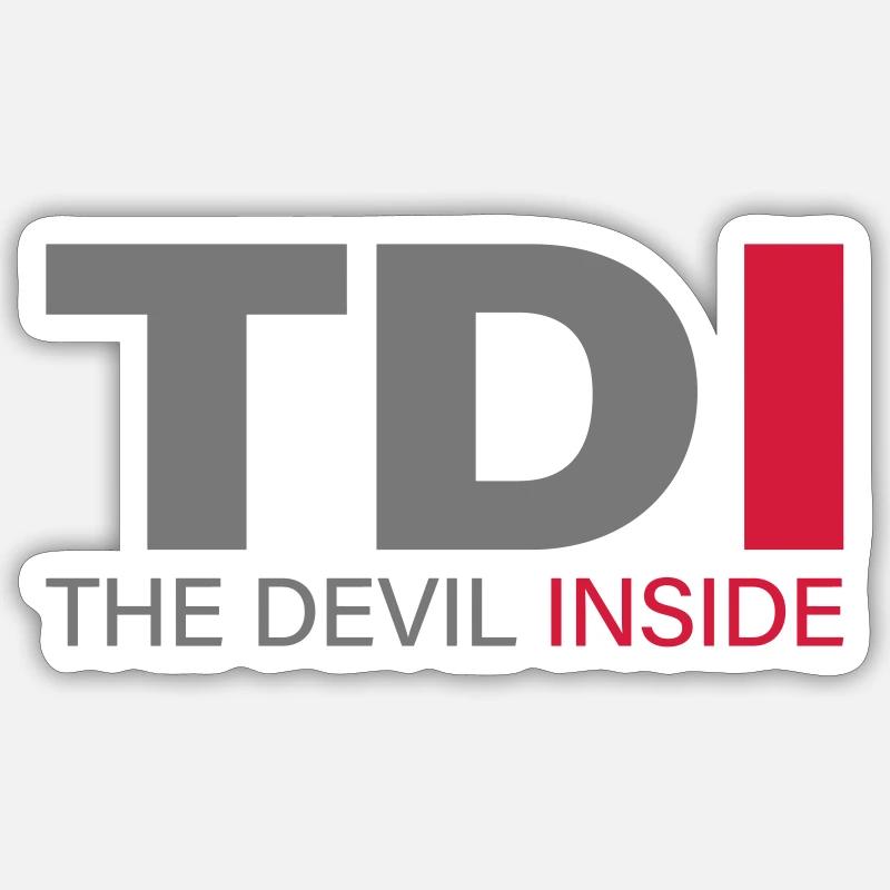 TDI The Devil inside Sticker size S (10 x 10 cm)