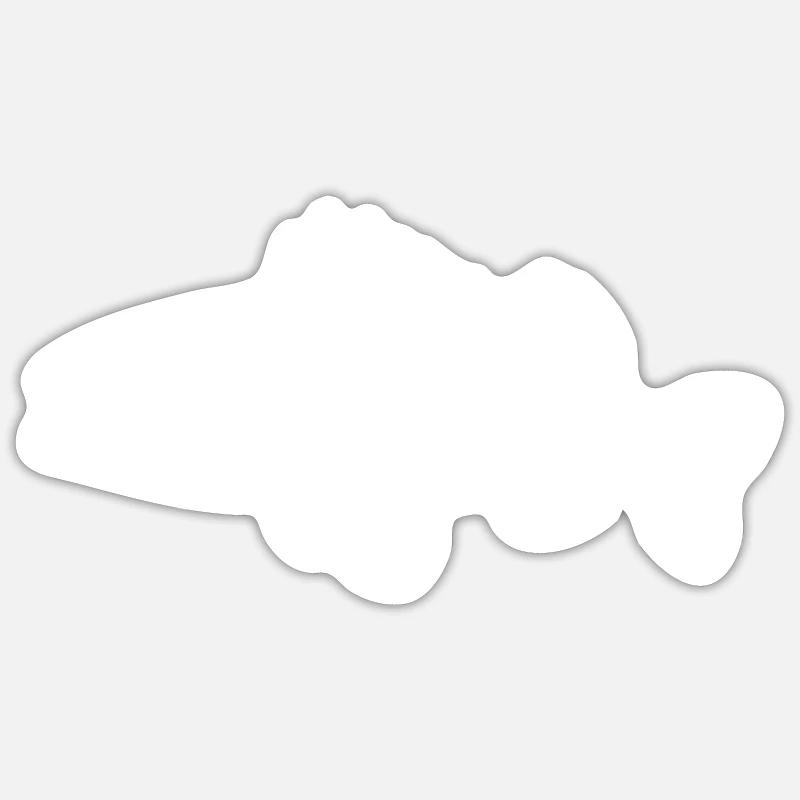 pike-perch - Sticker size S (10 x 10 cm) - white matte