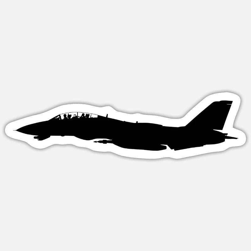 F-14 - Sticker size S (10 x 10 cm) - white matte