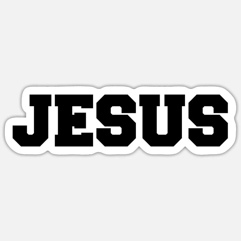 Jésus - Sticker taille S (10 x 10 cm) - blanc mat