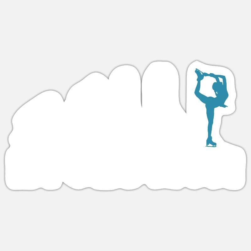 Evolution Figure Skating Ice - Sticker Größe S (10 x 10 cm) - Mattweiß