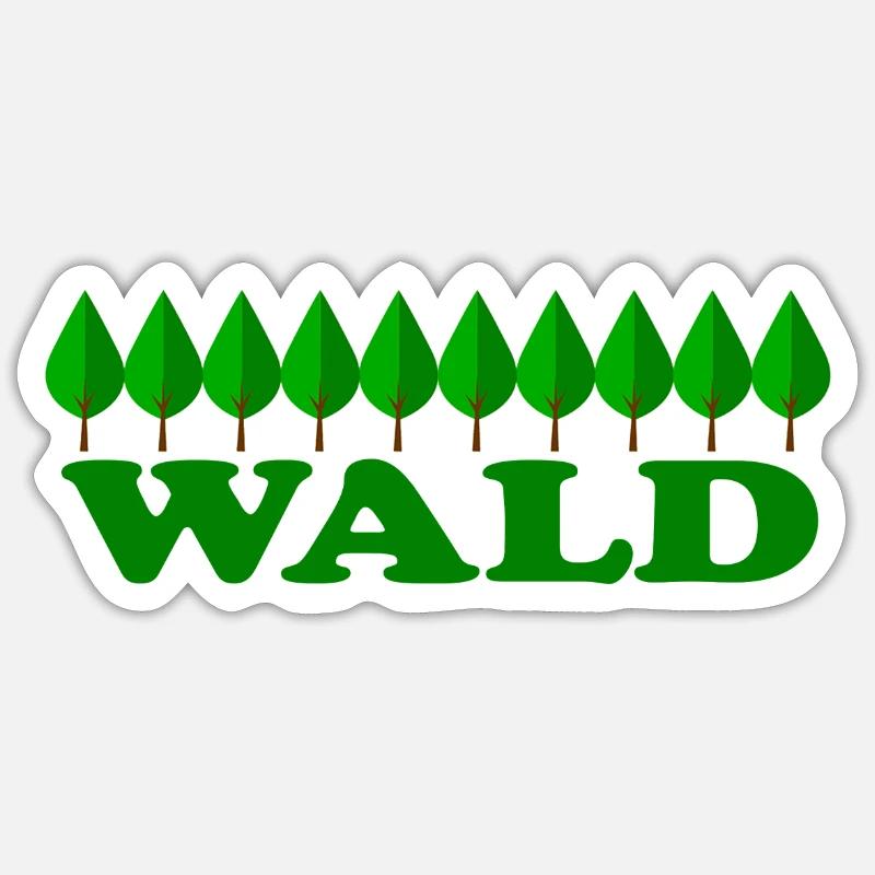 WALD - Sticker Größe S (10 x 10 cm) - Mattweiß