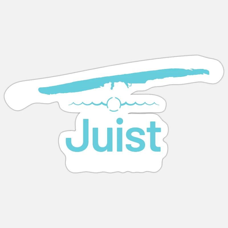 Juist | Design Map - Sticker size S (10 x 10 cm) - white matte