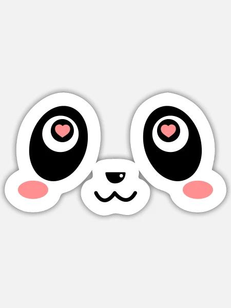 Panda Love - Sticker size S (10 x 10 cm) - white matte