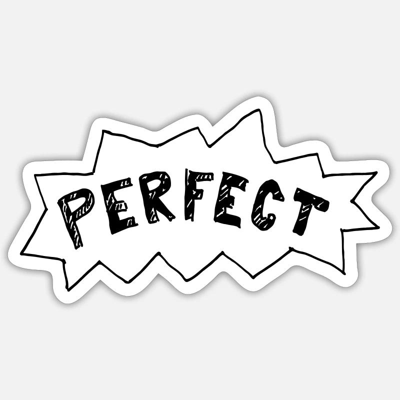 Perfekt (anpassbare Farbe) Sticker Größe S (10 x 10 cm)