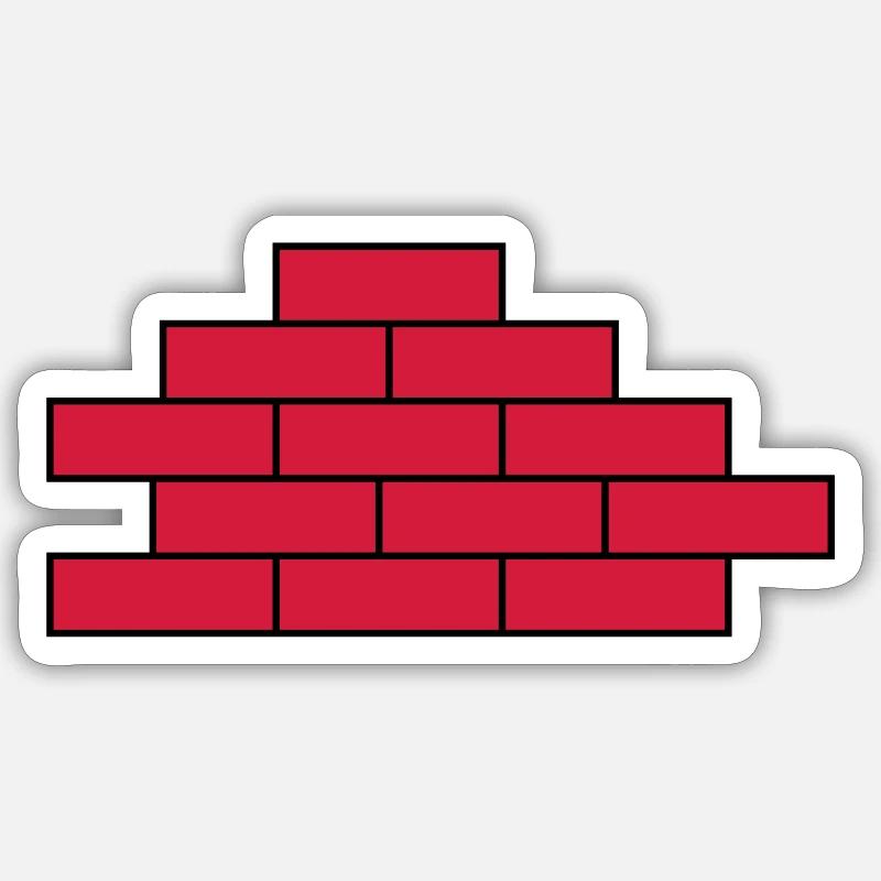mur - Sticker taille S (10 x 10 cm) - blanc mat