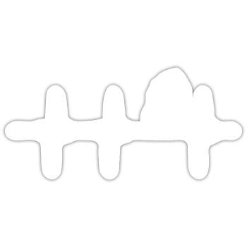 Cheval sauvage - Sticker taille S (10 x 10 cm) - blanc mat - Devant