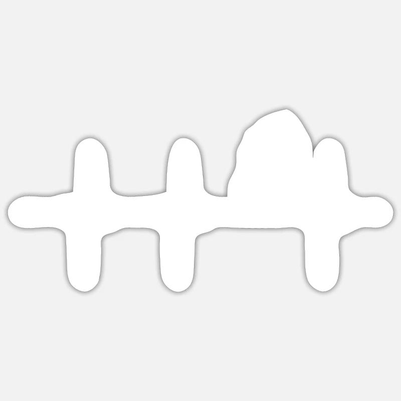 Cheval sauvage - Sticker taille S (10 x 10 cm) - blanc mat