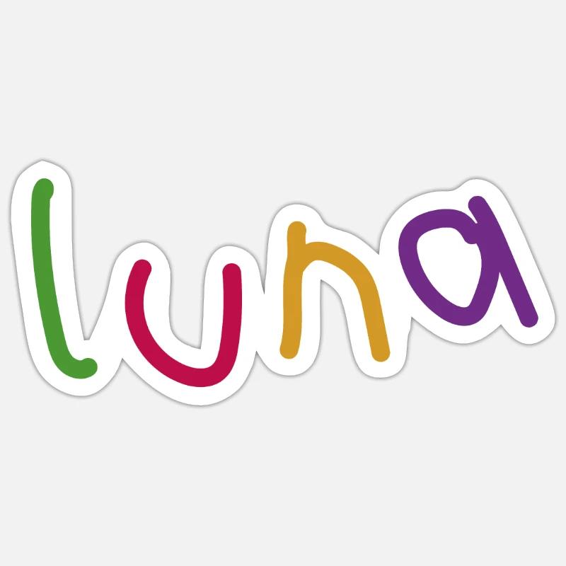 Lune - Sticker taille S (10 x 10 cm) - blanc mat