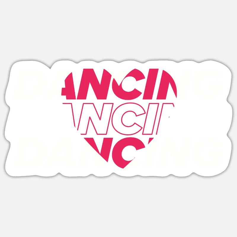 Dancing school dancer dancing dance dancer Sticker size S (10 x 10 cm)