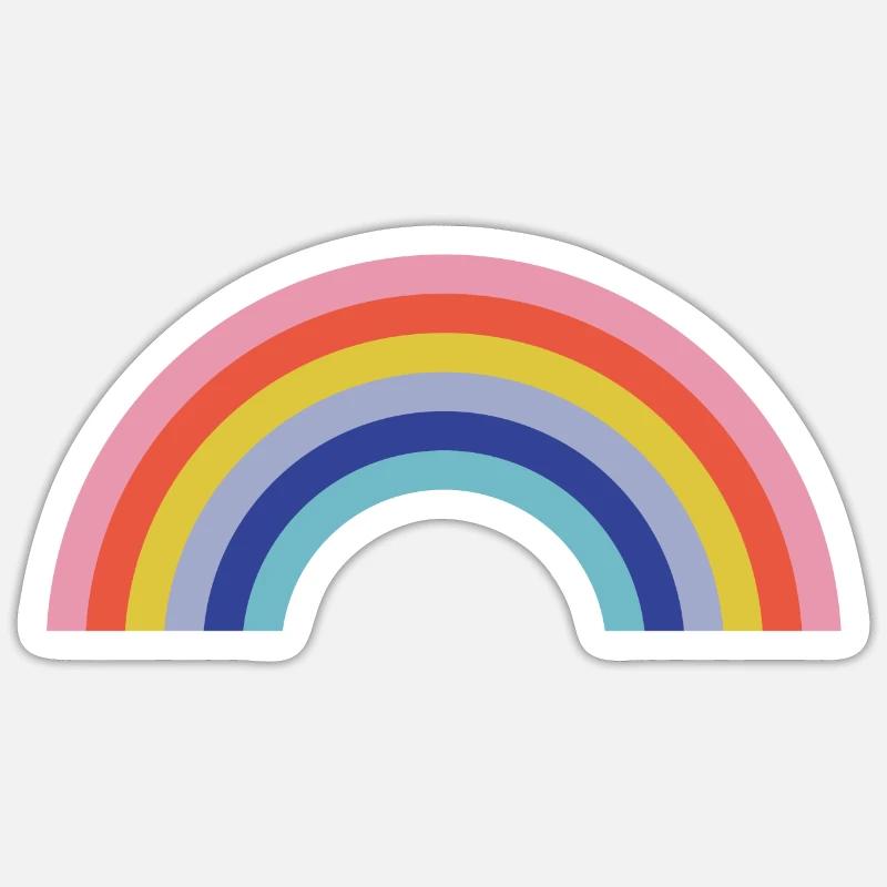 Rainbow - Sticker size S (10 x 10 cm) - white matte