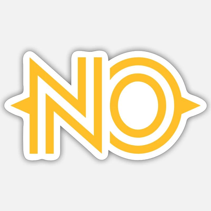 NEIN - Sticker Größe S (10 x 10 cm) - Mattweiß