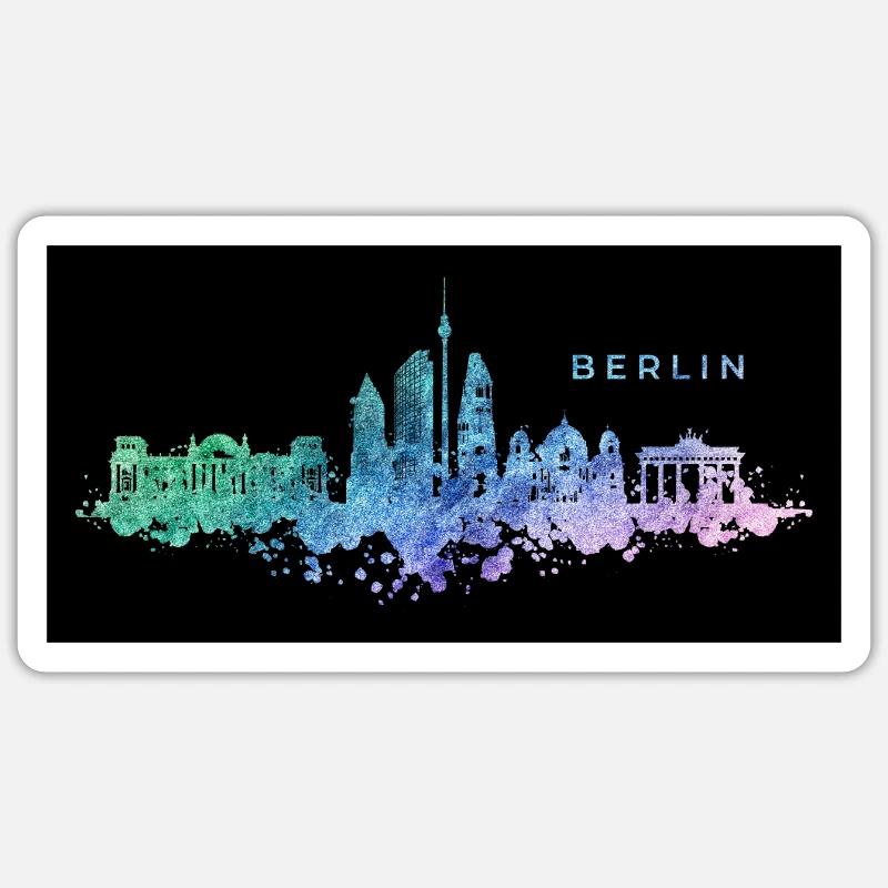 Berlin skyline Sticker size S (10 x 10 cm)
