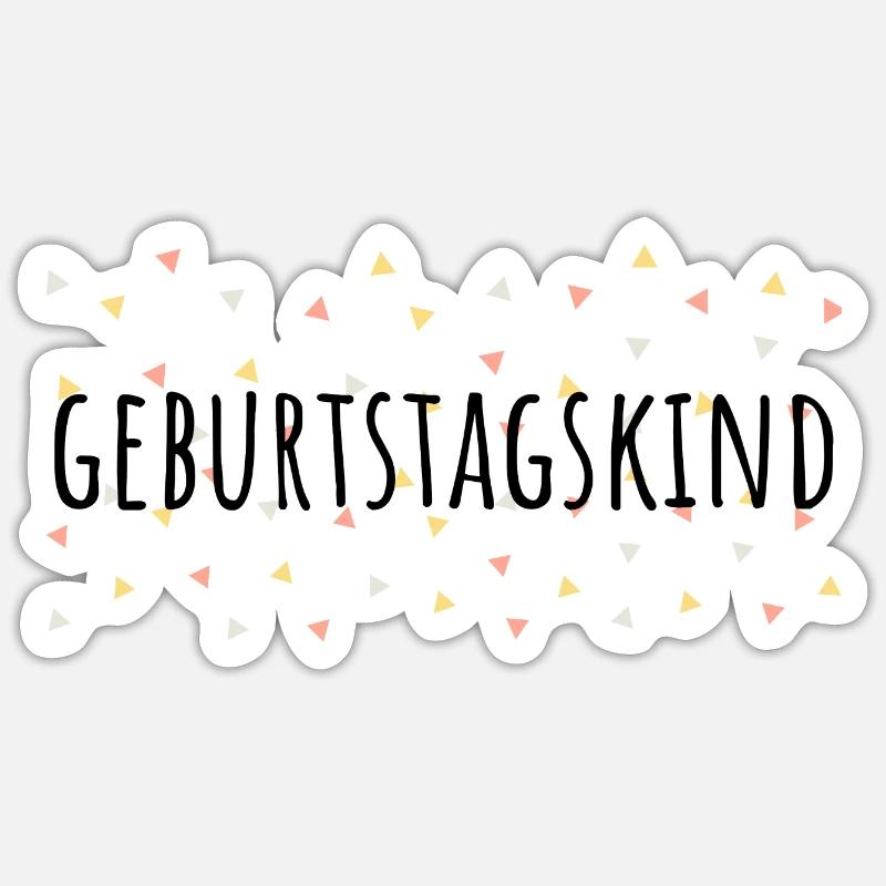 GEBURTSTAGSKIND - Sticker Größe S (10 x 10 cm) - Mattweiß