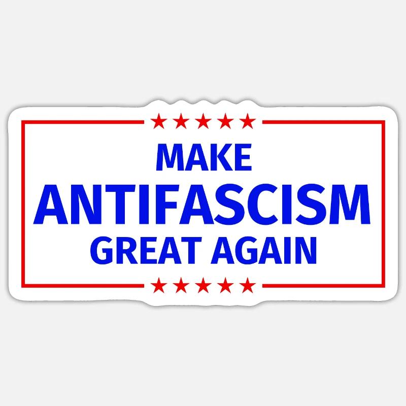 Antifa Funny: Make Antifascism Great Again - Sticker size S (10 x 10 cm) - white matte