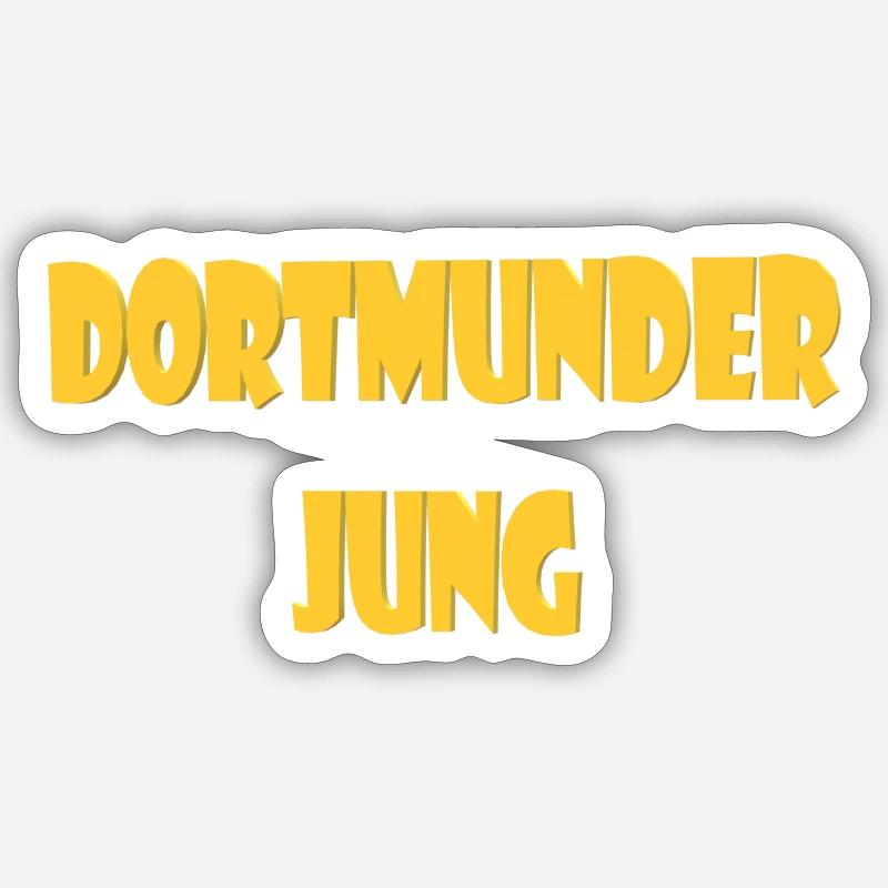 Dortmunder Jung - Sticker Größe S (10 x 10 cm) - Mattweiß