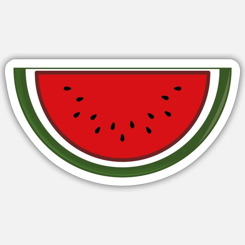 Pastèque - Sticker taille S (10 x 10 cm) - blanc mat