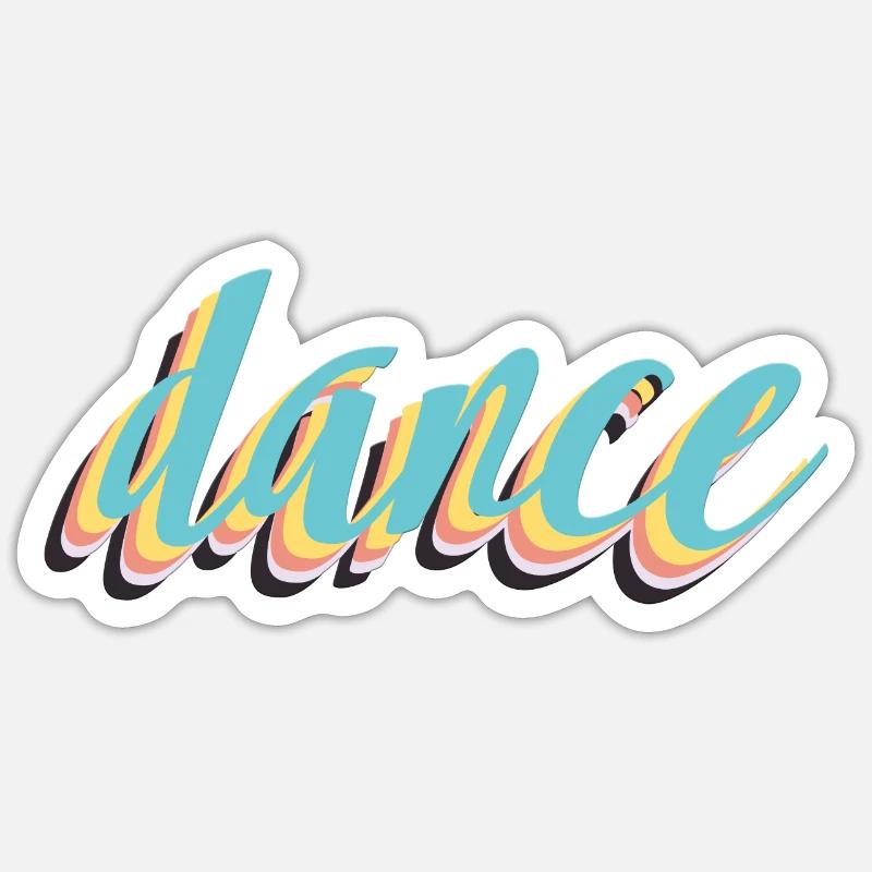 Danse! - Sticker taille S (10 x 10 cm) - blanc mat