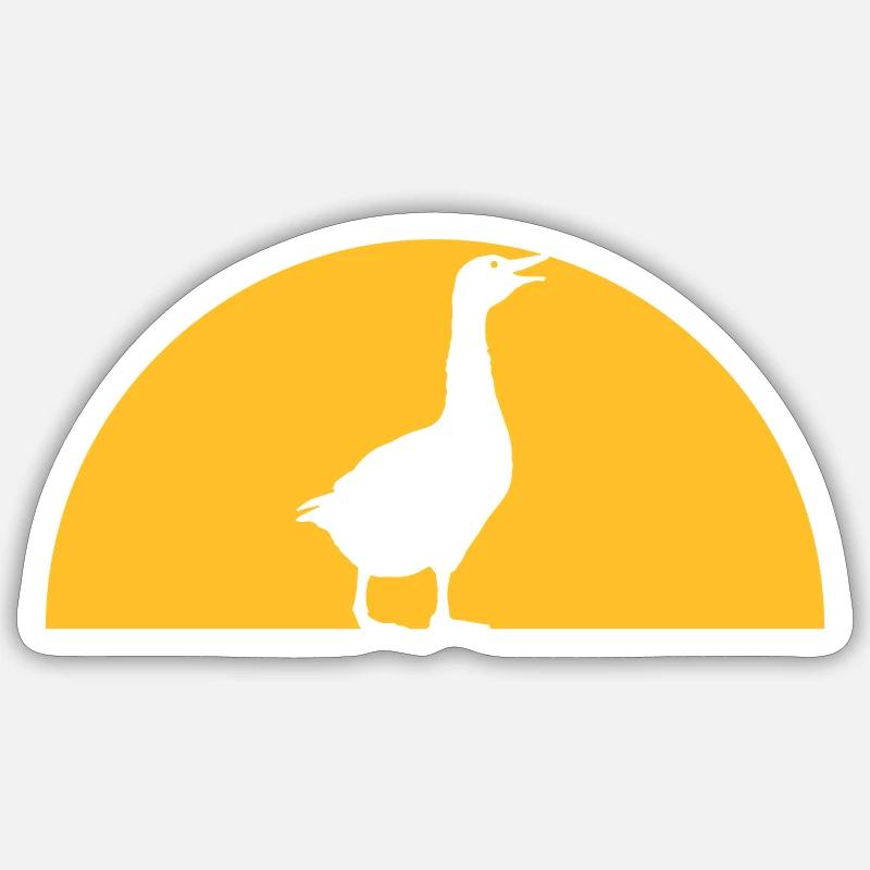 Conception d'oie du soleil - Sticker taille S (10 x 10 cm) - blanc mat
