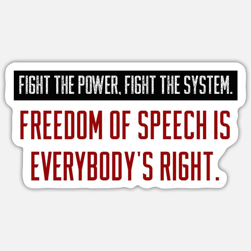 liberté d'expression Sticker taille S (10 x 10 cm)