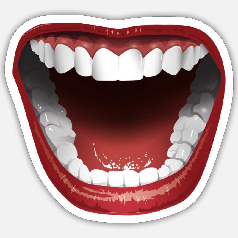 mouth Sticker size S (10 x 10 cm)