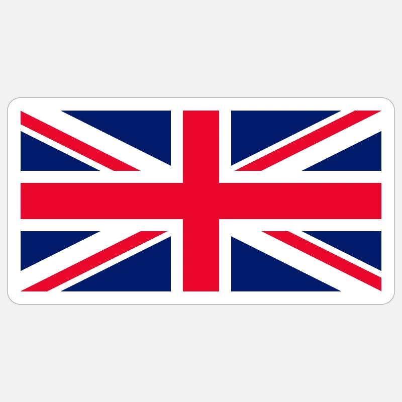 Drapeau du Royaume-Uni (petit) - Sticker taille S (10 x 10 cm) - blanc mat