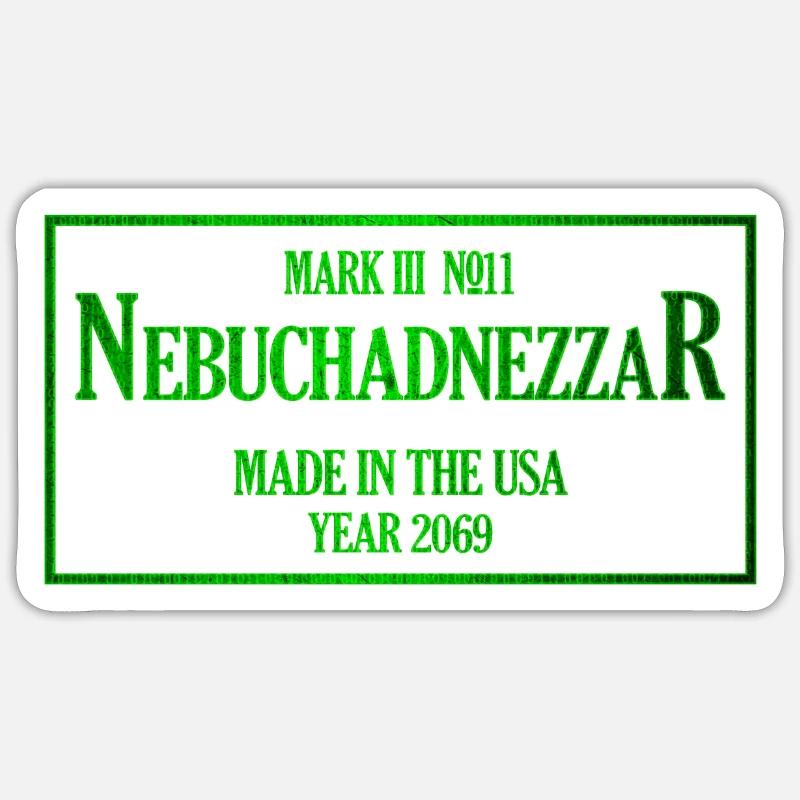 Nebuchadnezzar Schiff Matrix Geschenkidee - Sticker Größe S (10 x 10 cm) - Mattweiß