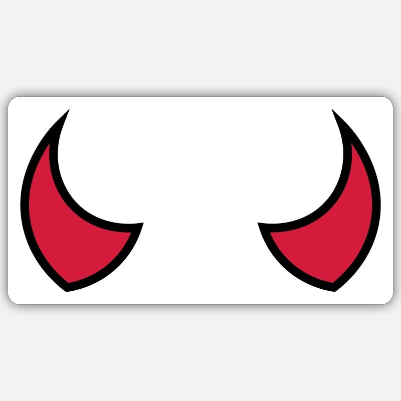 Teufelshörner - cornes de diable - cornes du diable Sticker taille S (10 x 10 cm)