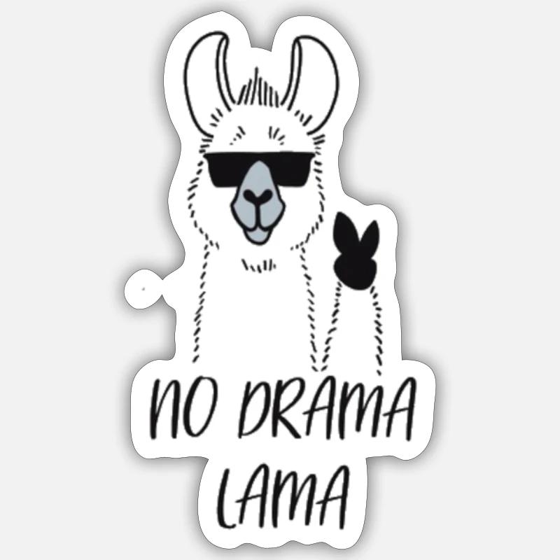 Pas de drame lama Sticker taille S (10 x 10 cm)