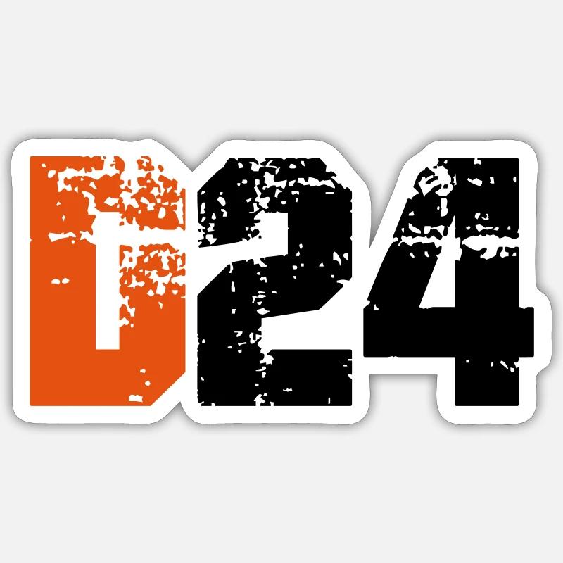 D24 - Sticker taille S (10 x 10 cm) - blanc mat